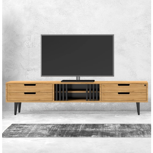 Szafka RTV-85 Drewno Lite Dąb Loft Lakier Rozmiary od 100 cm do 200 cm PREMIUM